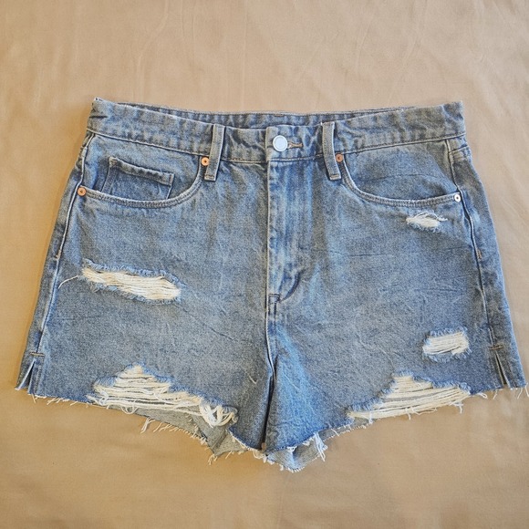 [BlankNYC] Barrow Vintage High-Rise Denim Jean shorts Cut-off Distressed Size 31 - Picture 1 of 15